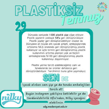 Plastiksiz Temmuz Etkinlikleri- Teneke Ambalajlı İçecek Dağıtımı