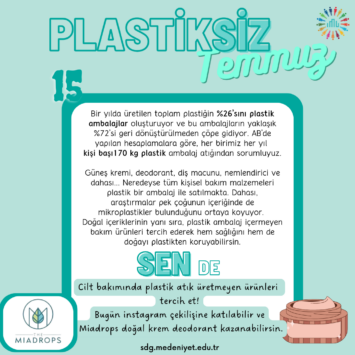 Plastiksiz Temmuz Etkinlikleri- Sürdürülebilir Kozmetik Ürünleri Dağıtımı