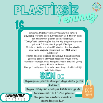 Plastiksiz Temmuz Etkinlikleri- Sürdürülebilir Çanta Dağıtımı
