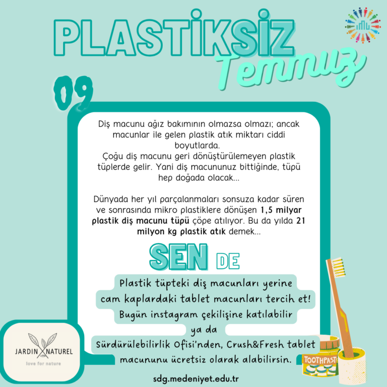 Plastiksiz Temmuz Etkinlikleri- Tablet Diş Macunu Dağıtımı