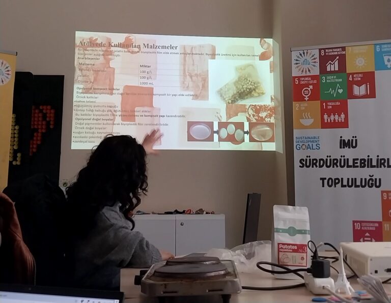 İMÜ Sürdürülebilirlik Topluluğu Biyoplastik Üretim Atölyesinde Sürdürülebilir Malzemeleri Deneyimledi